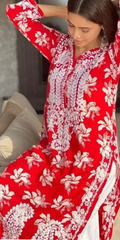 ST 150 Red Color Foix Georgette Fancy Digital Printed Salwar Suit Casual, Wedding, Party, Festive, Events Etc. Expected Delivery 4-6 Working Days @1750/- | Jump Suits, Casual Suits, Creative suits, Designer Suits, Palazzo Suits, Party Wear Suits, Patiala Suits, Salwar suit, Straight Suits