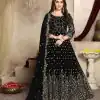 Elegant Black Color Georgette Multi Thread Zari Stich Anarkali Suit