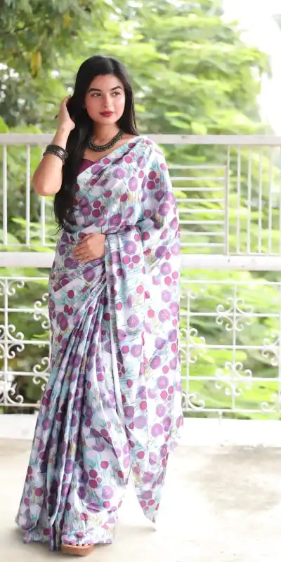 Veechis 105 Light Purple Heavy Devsena Soft Silk Saree Digital Print Saree Casual, Party , Festive, Events Etc. Expected Delivery 4-6 Working Days @1499/- | Bollywood Sarees, Creative Sarees, Designer Sarees, Embroidered Sarees, Modern Digital sarees, Party Wear Sarees, Sarees