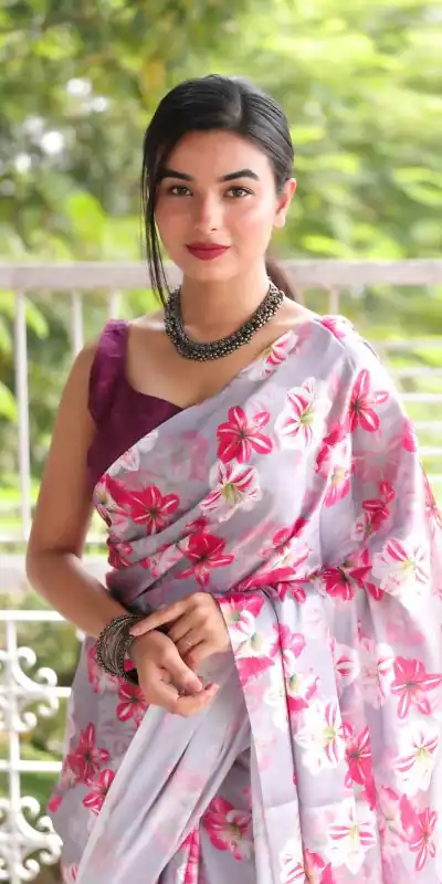 Veechis 105 Peach Heavy Devsena Soft Silk Saree Digital Print Saree Casual, Party , Festive, Events Etc. Expected Delivery 4-6 Working Days @1499/- | Bollywood Sarees, Creative Sarees, Designer Sarees, Embroidered Sarees, Modern Digital sarees, Party Wear Sarees, Sarees
