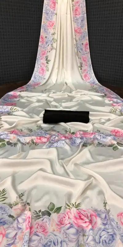 Veechis AROHI Cream Heavy Devsena Soft Silk Saree Digital Print Saree Casual, Party , Festive, Events Etc. Expected Delivery 4-6 Working Days @1499 | Bollywood Sarees, Creative Sarees, Designer Sarees, Embroidered Sarees, Modern Digital sarees, Party Wear Sarees, Sarees