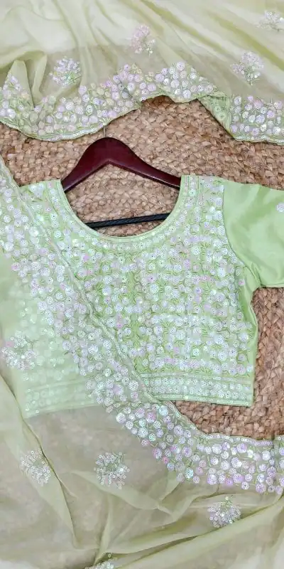 SF Salaar 263 Green Color Pure Soft Tabby Organza Butta Nd Work Saree Casual, Wedding, Festive, Events Etc. Expected Delivery 4-6 Working Days @2149/- | Bollywood Sarees, Creative Sarees, Designer Sarees, Embroidered Sarees, Ethnic Saree, Modern Digital sarees, Party Wear Sarees, Sarees