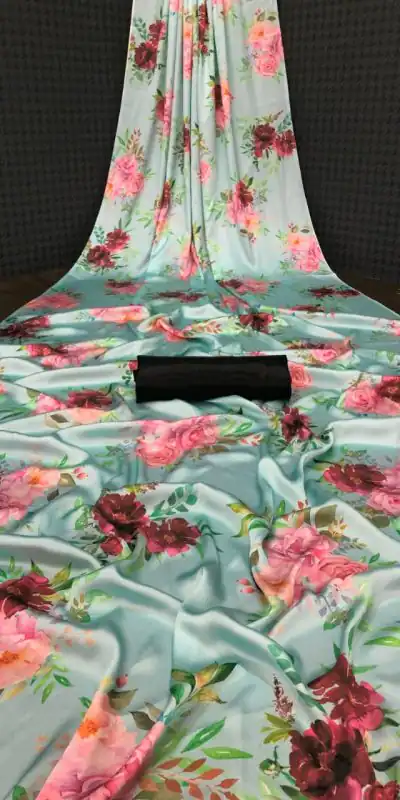 Veechis 6001 Spring Teal Heavy Devsena Soft Silk Saree Digital Print Saree Casual, Party , Festive, Events Etc. Expected Delivery 4-6 Working Days @1499 | Bollywood Sarees, Creative Sarees, Designer Sarees, Embroidered Sarees, Modern Digital sarees, Party Wear Sarees, Sarees