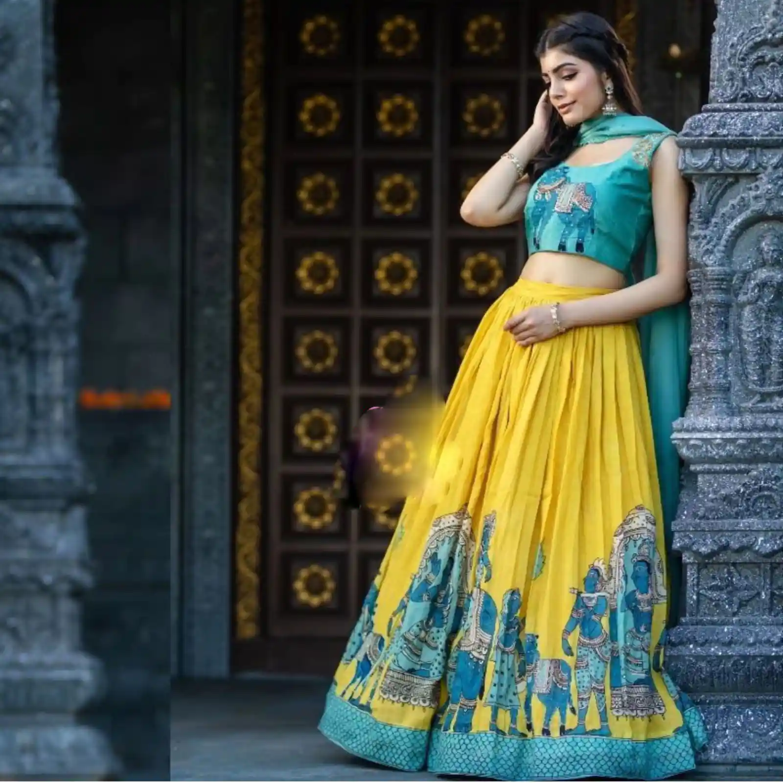PC 290 Mustard Color Chant Crepe Kalamkari Print Lehenga Choli Casual, Party Wear, Events, Festivals Wear Etc. Expected Delivery 4-6 Working Days @2049/- | Bollywood Lehenga, Creative Lehenga, Designer Lehenga, Embroidered Lehenga, Lehenga, Party Wear Lehenga