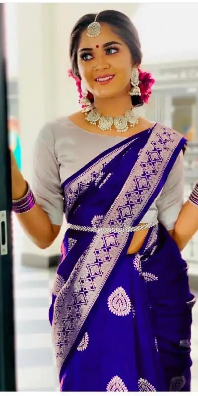 MS 437 Royal Blue Color Soft Lichi Silk Border And Rich Pallu Saree Casual, Party Wear, Wedding, Events, Etc. Expected Delivery 4-6 Working Days 1399/- | Bollywood Sarees, Creative Sarees, Designer Sarees, Embroidered Sarees, Ethnic Saree, Modern Digital sarees, Party Wear Sarees, Sarees