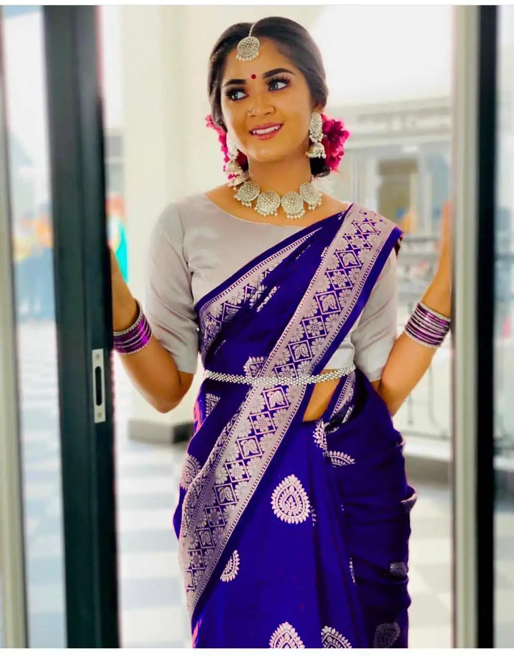 MS 437 Royal Blue Color Soft Lichi Silk Border And Rich Pallu Saree Casual, Party Wear, Wedding, Events, Etc. Expected Delivery 4-6 Working Days 1399/- | Bollywood Sarees, Creative Sarees, Designer Sarees, Embroidered Sarees, Ethnic Saree, Modern Digital sarees, Party Wear Sarees, Sarees