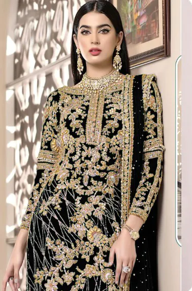 Ds 455 Black Color Net Embroidery Diamond Work Sharara Suit With Diamond Work    Wedding, Party, Festive, Events Etc. Expected Delivery 4-6 Working Days @1949 | Casual Suits, Creative suits, Designer Suits, Palazzo Suits, Party Wear Suits, Salwar suit, Straight Suits