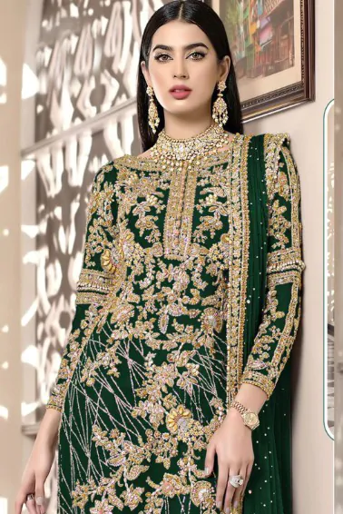 Ds 455 Stone Green Color Net Embroidery Diamond Sharara Suit With Diamond Work Wedding, Party, Festive, Events Etc. Expected Delivery 4-6 Working Days @1949 | Casual Suits, Creative suits, Designer Suits, Palazzo Suits, Party Wear Suits, Salwar suit, Straight Suits
