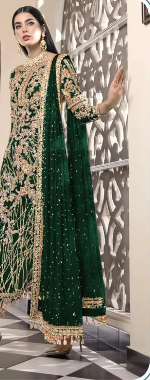 Ds 455 Stone Green Color Net Embroidery Diamond Sharara Suit With Diamond Work Wedding, Party, Festive, Events Etc. Expected Delivery 4-6 Working Days @1949 | Casual Suits, Creative suits, Designer Suits, Palazzo Suits, Party Wear Suits, Salwar suit, Straight Suits