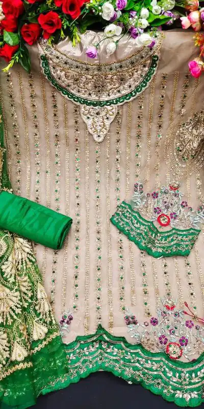  FC 1128 Green Color Heavy Net Coding sequence Embroidery Lehenga Choli Wedding, Party, Festive events, etc. Expected Delivery  4-6 Working Days @2199/ | Creative Lehenga, Designer Lehenga, Embroidered Lehenga, Lehenga, Party Wear Lehenga