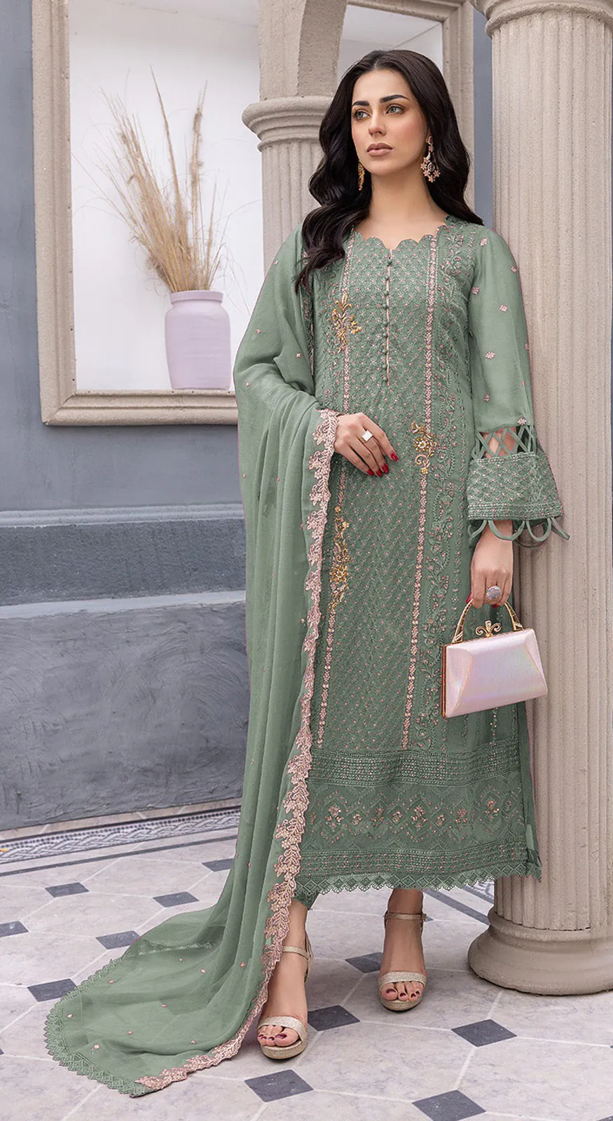 FC MARIA 1038 Light Green Color Heavy Georgette Embroidery Salwar Suit Wedding, Party, Festive events, etc. Expected Delivery 4-6 Working Days @1949/- Only | Jump Suits, Casual Suits, Creative suits, Designer Suits, Palazzo Suits, Party Wear Suits, Patiala Suits, Salwar suit, Straight Suits