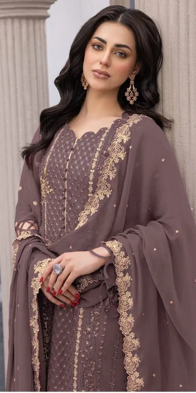 FC MARIA 1038 Light Coffee Color Heavy Georgette Embroidery Salwar Suit Wedding, Party, Festive events, etc.  Expected Delivery  4-6 Working Days @1949/- Only | Jump Suits, Casual Suits, Creative suits, Designer Suits, Palazzo Suits, Party Wear Suits, Patiala Suits, Salwar suit, Straight Suits