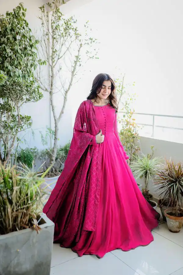 FC Noor Pink Georgette Embroidery Work Anarkali Suit Wedding, Party, Festive events, etc. Expected Delivery 4-6 Working Days @2399/- Only FC 1699Pink | Anarkali Suits, Bollywood Anarkali, Creative-Anarkali, Designer Anarkali, Embroidered Anarkali, Party Wear Anarkali