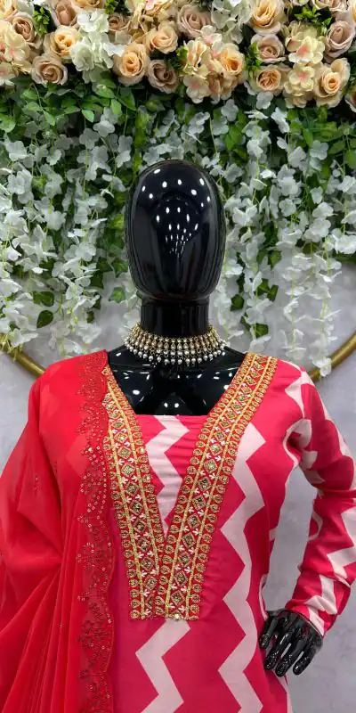 FC 5683 Pink Maslin Digital Print Thread Sequence Kurti thread Work Dupatta Wedding, Party, Festive, Events Etc. Expected Delivery 4-6 Working Days  @1849/- | Bollywood Kurti, Creative Kurtis, Designer Kurti, Kurti, Party Wear Kurti, Selfie Kurti