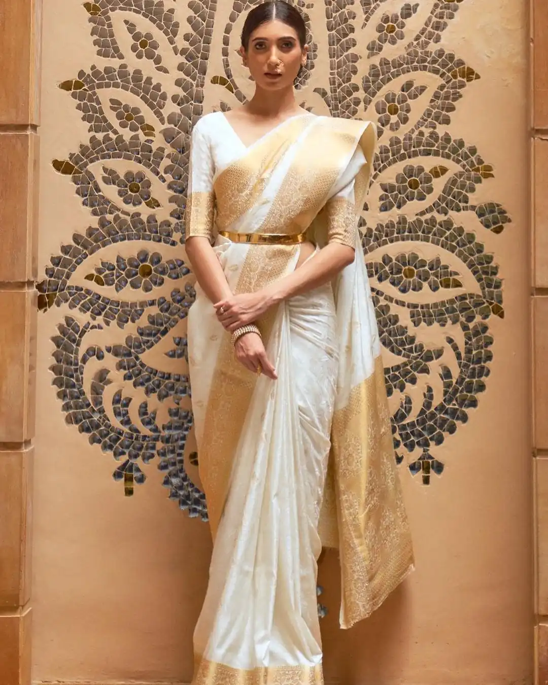 MB™️  3213 Off White Color Soft Kanjivaram Pattu Jacquard Silk Saree Gold ,Silver Zari Weaving Casual, Party Wear, Festival, Events, . 4-6 Working Days @1499 | Embroidered Sarees, Bollywood Sarees, Creative Sarees, Designer Sarees, Ethnic Saree, Modern Digital sarees, Party Wear Sarees, Sarees