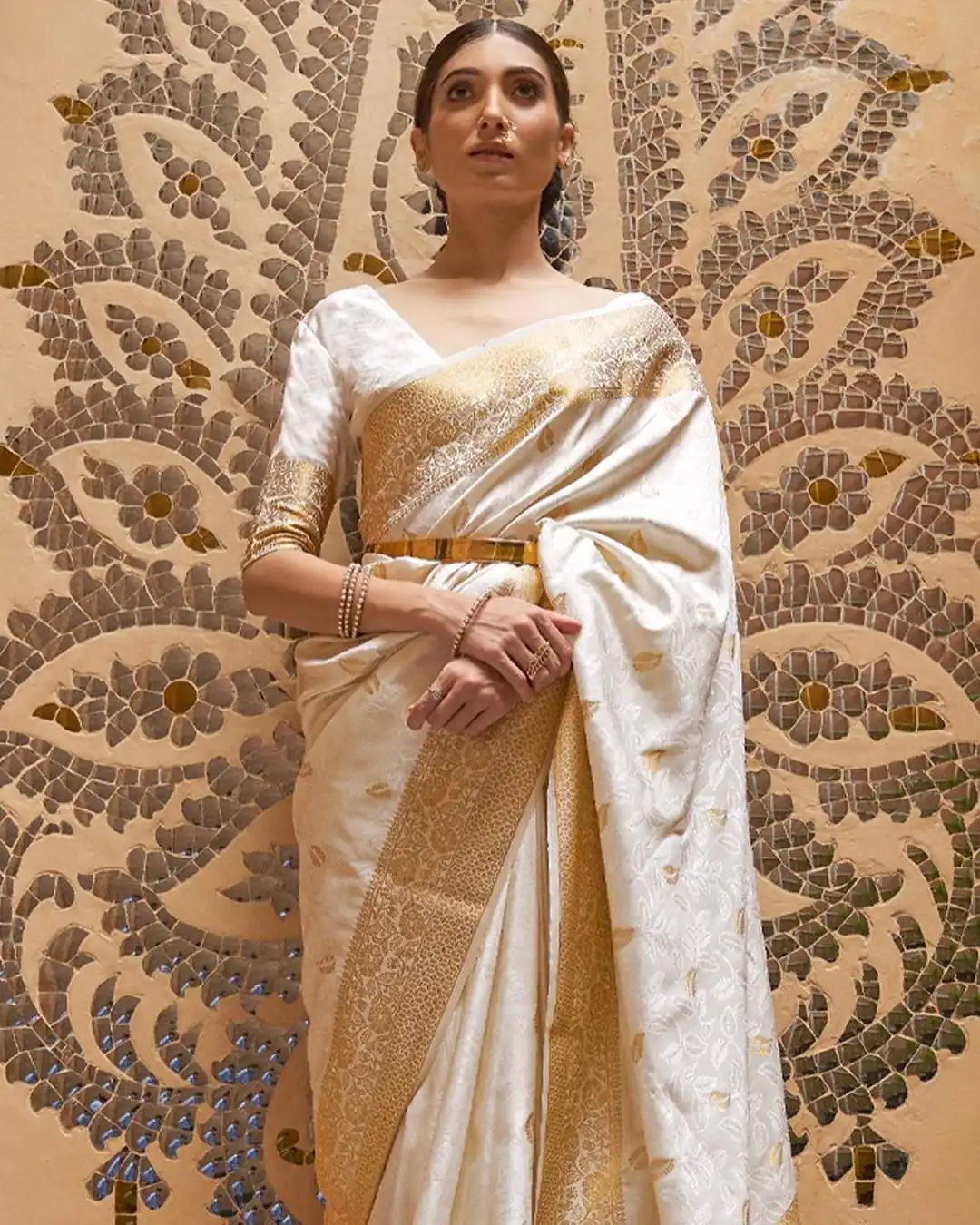 MB™️  3213 Off White Color Soft Kanjivaram Pattu Jacquard Silk Saree Gold ,Silver Zari Weaving Casual, Party Wear, Festival, Events, . 4-6 Working Days @1499 | Embroidered Sarees, Bollywood Sarees, Creative Sarees, Designer Sarees, Ethnic Saree, Modern Digital sarees, Party Wear Sarees, Sarees