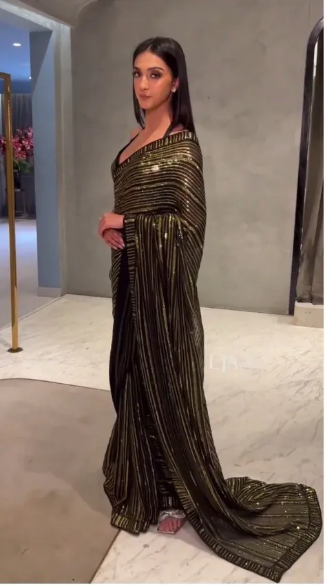 KT 296 Black  Color Georgette Heavy Sequence And Thread Work Saree Casual, Party Wear, Wedding Expected Delivery 4-6 Working Days@1899/ | Bollywood Sarees, Creative Sarees, Designer Sarees, Embroidered Sarees, Party Wear Sarees, Sarees