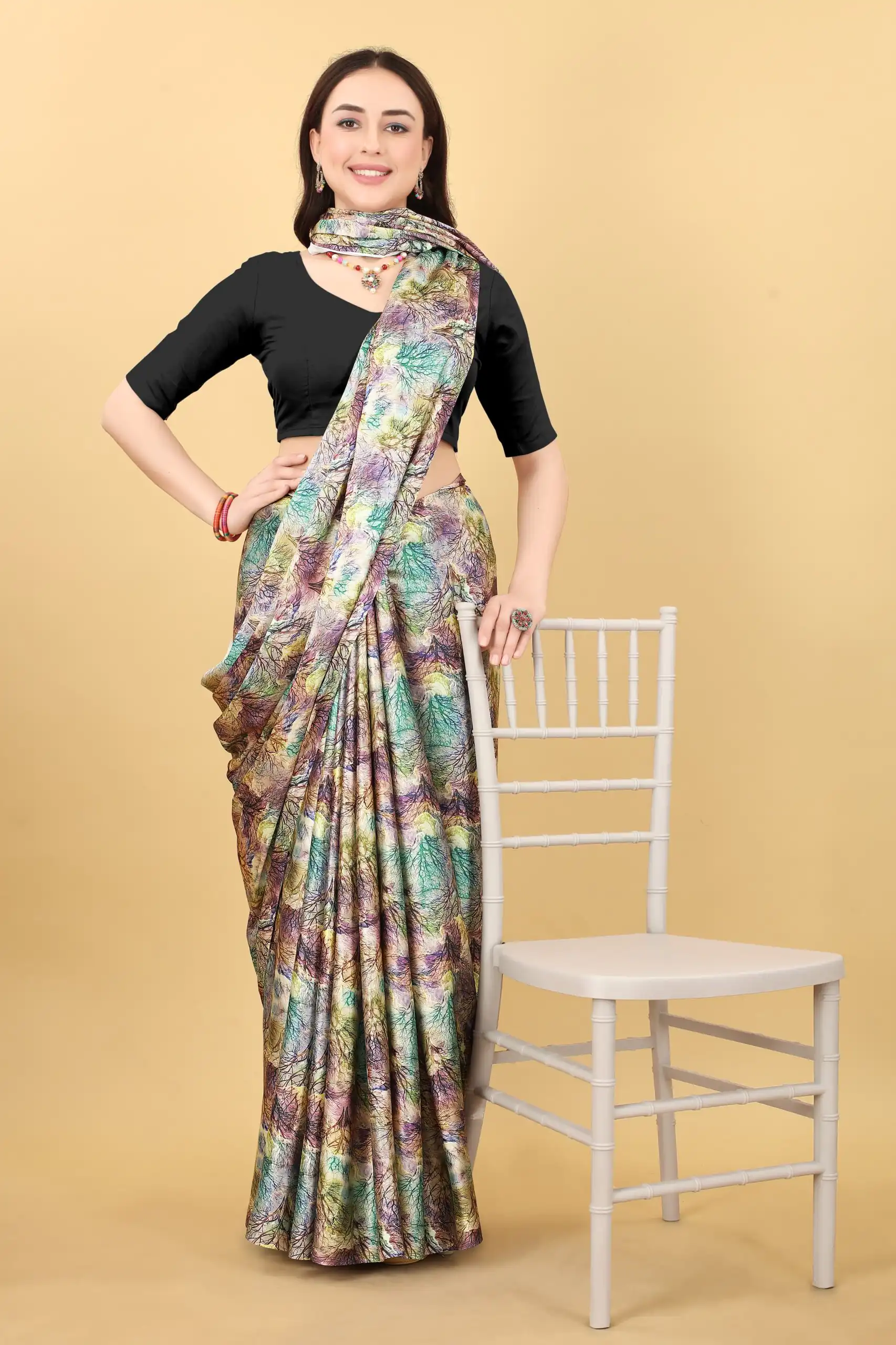 Veechis 106 Grey Color Heavy Devsena Soft Silk Beautiful Digital Printed Saree Casual, Party Festive, Events Etc. Expected Delivery 4-6 Working Days @1499/ | Bollywood Sarees, Creative Sarees, Designer Sarees, Embroidered Sarees, Modern Digital sarees, Party Wear Sarees, Sarees