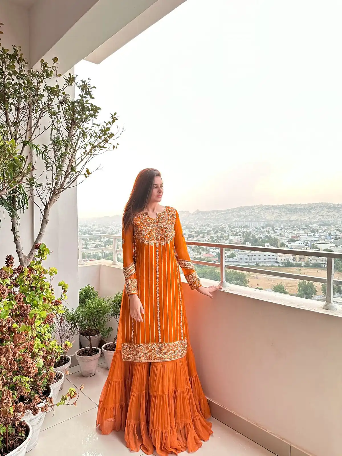 KD 1241 Orange Color Faux Georgette Thread Sequence Salwar Suit Casual, Party, Wedding, Festive, Events Etc.  Expected Delivery 4-6 Working Days @1949/- | Jump Suits, Casual Suits, Creative suits, Designer Suits, Palazzo Suits, Party Wear Suits, Patiala Suits, Salwar suit, Straight Suits