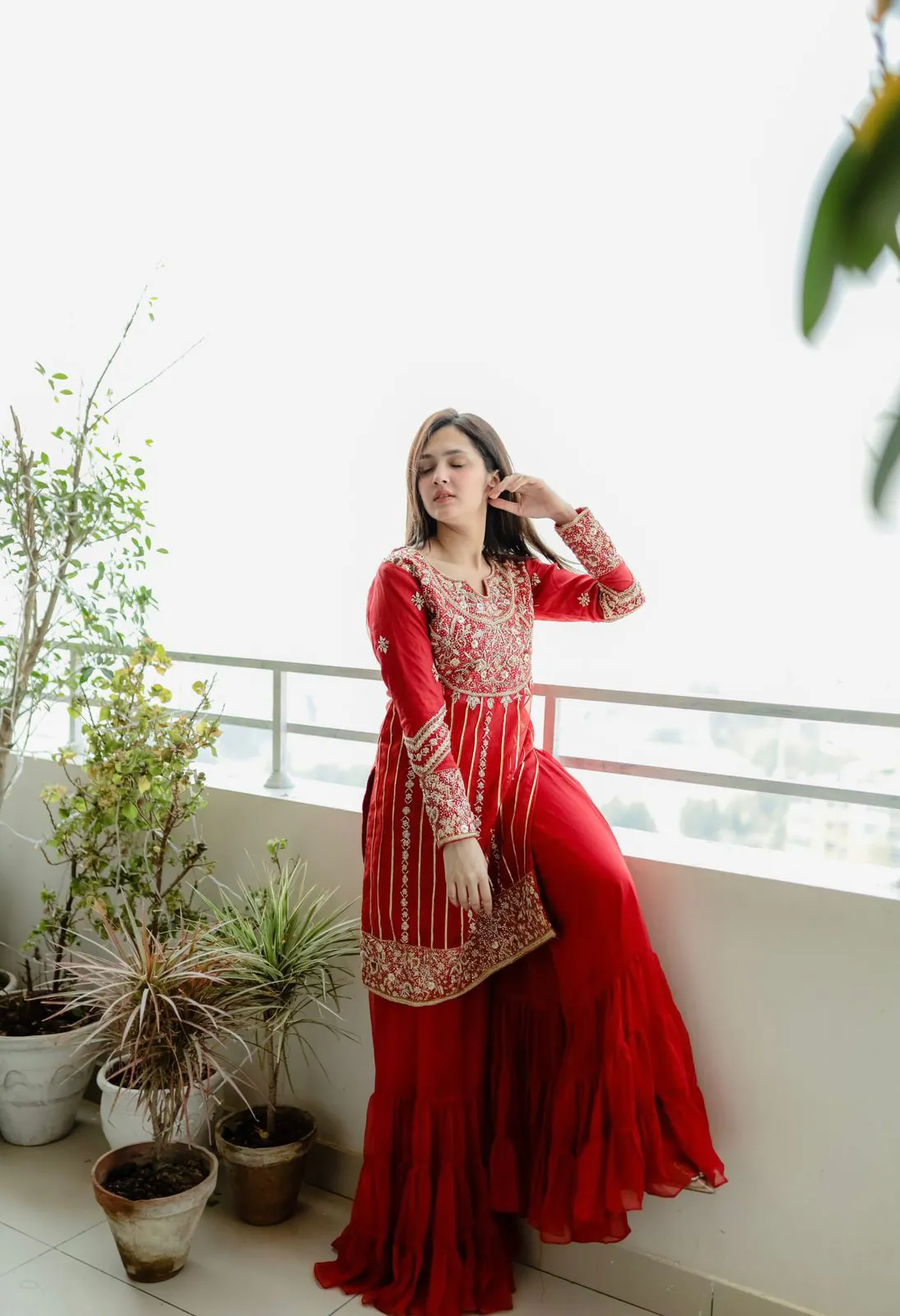KD 1241 Red Color Faux Georgette Thread Sequence Salwar Suit Casual, Party, Wedding, Festive, Events Etc.  Expected Delivery 4-6 Working Days @1949/- | Jump Suits, Casual Suits, Creative suits, Designer Suits, Palazzo Suits, Party Wear Suits, Patiala Suits, Salwar suit, Straight Suits