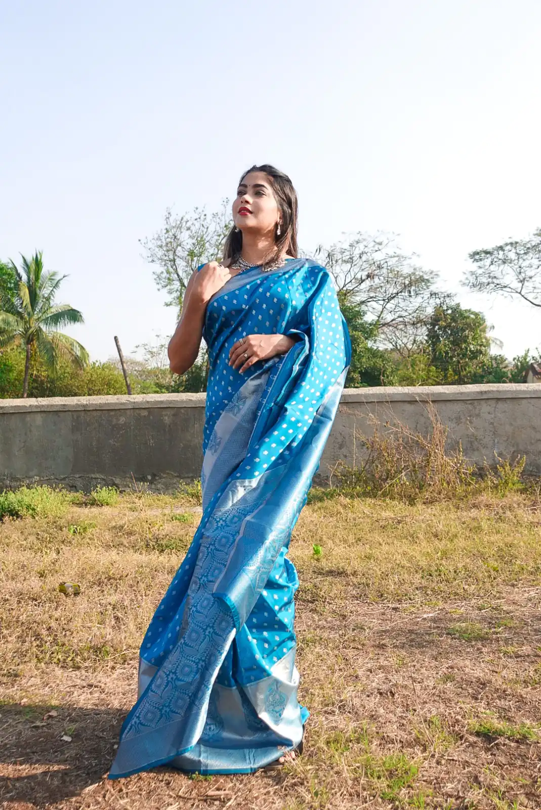 DDF 1009 Blue  Color Soft Lichi Silk Ordinary Design Rich Pallu Saree Casual, Party Wear, Events, Festivals Etc. Expected Delivery 4-6 Working Days 1349/- | Bollywood Sarees, Creative Sarees, Designer Sarees, Embroidered Sarees, Ethnic Saree, Modern Digital sarees, Party Wear Sarees, Sarees