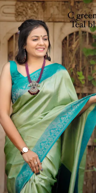 GK kanjivaram Green Color Soft Kanjivaram Silk Beautiful Rich Pallu Jacquard Saree Events Casual Wedding Festive. Expected Delivery  4-6 Working Days @1999/- | Bollywood Sarees, Creative Sarees, Designer Sarees, Embroidered Sarees, Ethnic Saree, Modern Digital sarees, Party Wear Sarees, Sarees