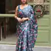 RM104 Blue Color Heavy Devsena Soft Silk Digital Printed Saree Casual, Party Wear, Wedding, Events Etc Delivery Expected.4-6 Working Days 1499/- | Bollywood Sarees, Creative Sarees, Designer Sarees, Embroidered Sarees, Ethnic Saree, Modern Digital sarees, Party Wear Sarees, Sarees