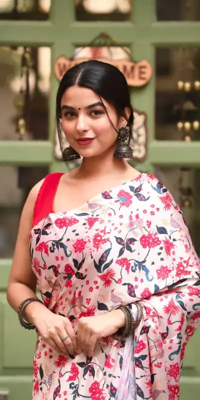 RM104 Peach Color Heavy Devsena Soft Silk Digital Printed Saree Casual, Party Wear, Wedding, Events Etc Delivery Expected.4-6 Working Days 1499/- | Bollywood Sarees, Creative Sarees, Designer Sarees, Embroidered Sarees, Ethnic Saree, Modern Digital sarees, Party Wear Sarees, Sarees