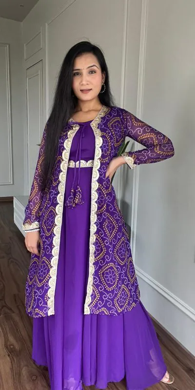  Ram 003 Purple Color Georgette Heavy Embroidery Anarkali Suit Casual, Wedding, Party, Festive, Events Etc. Expected Delivery 4-6 Working Days @1999/- | Anarkali Suits, Bollywood Anarkali, Creative-Anarkali, Designer Anarkali, Embroidered Anarkali, Party Wear Anarkali