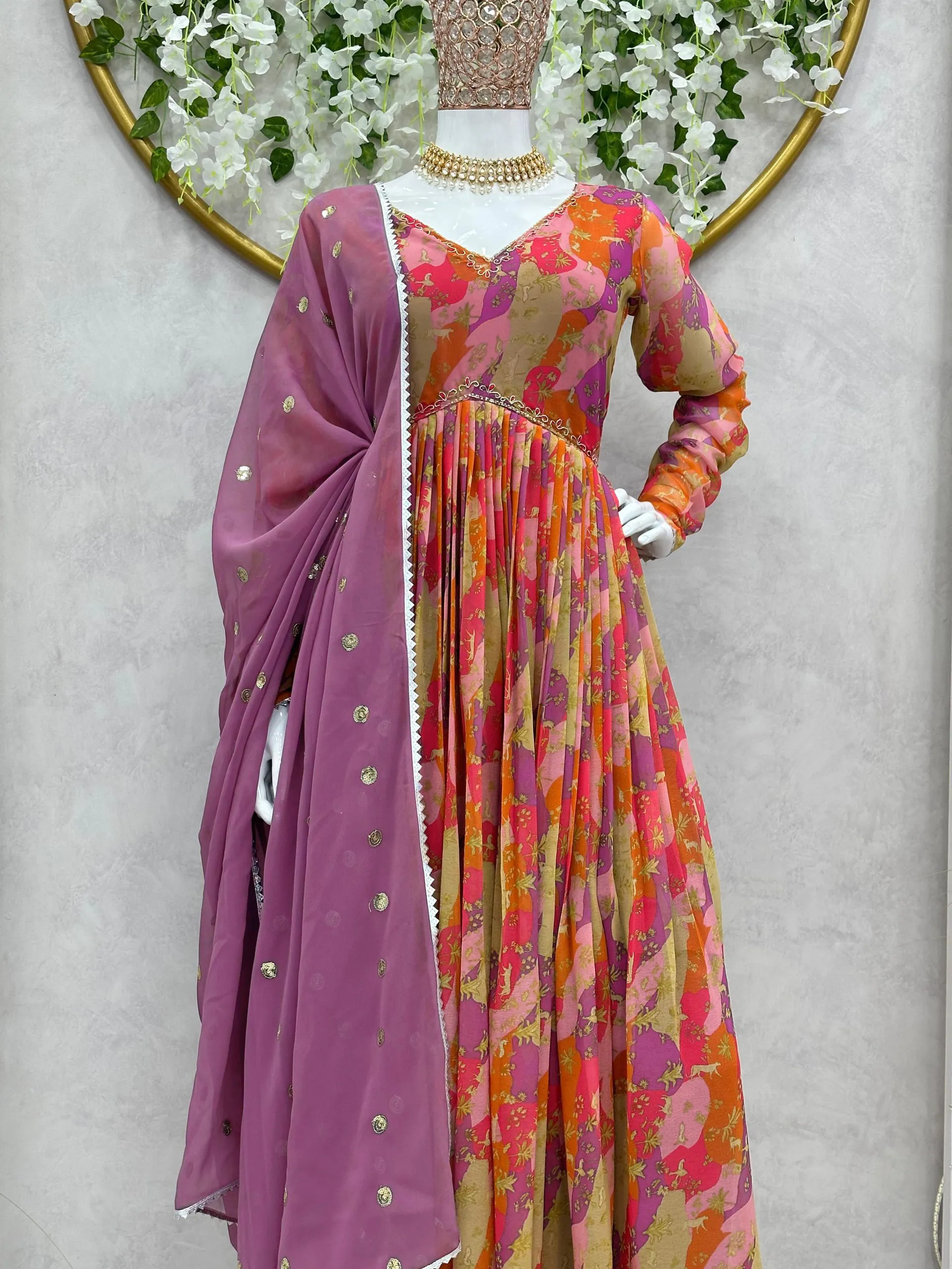 KD 1369 Pink Color Faux Georgette Digital Print Salwar Suit Casual, Party, Festive, Events Wedding Etc.  Expected Delivery 4-6 Working Days @2049/- Only | Casual Suits, Creative suits, Designer Suits, Palazzo Suits, Party Wear Suits, Salwar suit, Straight Suits