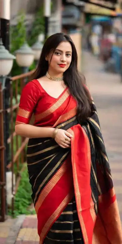 KP 5051 Red Color Soft Lichi Silk Jacquard Work Saree Rich Pallu Casual, Party Wear, Wedding, Events Etc. Expected Delivery 4-6 Working Days @1449/- | Bollywood Sarees, Creative Sarees, Designer Sarees, Embroidered Sarees, Ethnic Saree, Modern Digital sarees, Party Wear Sarees, Sarees