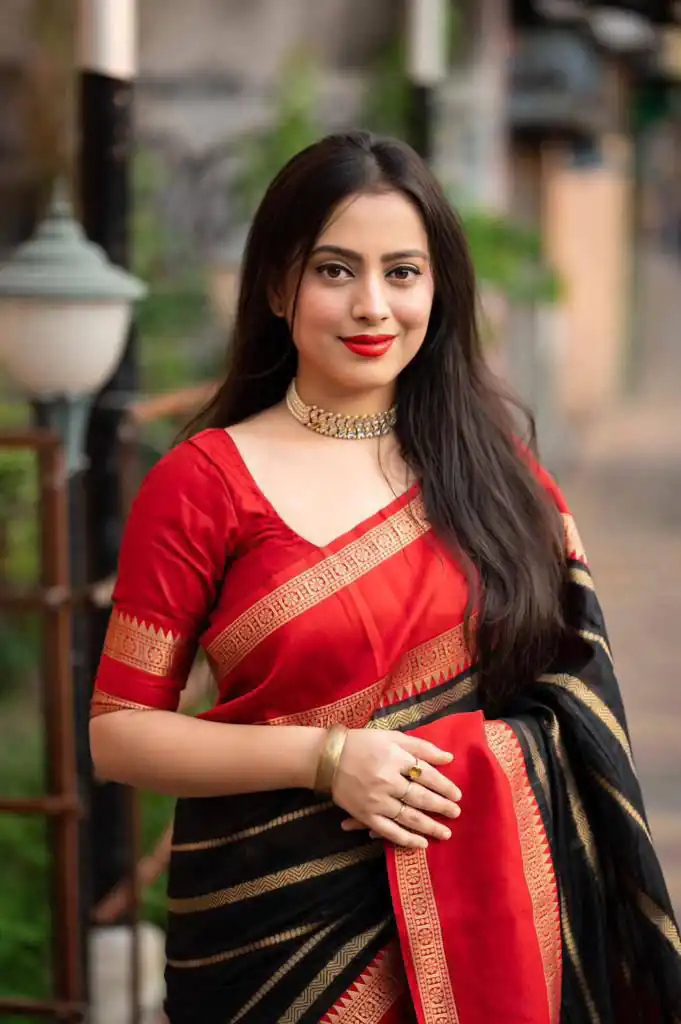 KP 5051 Red Color Soft Lichi Silk Jacquard Work Saree Rich Pallu Casual, Party Wear, Wedding, Events Etc. Expected Delivery 4-6 Working Days @1449/- | Bollywood Sarees, Creative Sarees, Designer Sarees, Embroidered Sarees, Ethnic Saree, Modern Digital sarees, Party Wear Sarees, Sarees