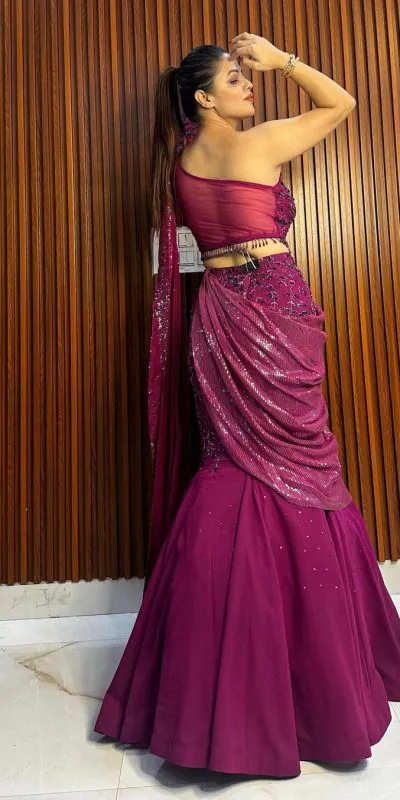 RTC 6467 Wine Color Foix Georgette Thread With Sequence Lehenga Saree Wedding, Party, Festive, Events Etc.   Expected Delivery 4-6 Working Days @2299/- | Bollywood Lehenga, Creative Lehenga, Designer Lehenga, Embroidered Lehenga, Lehenga, Party Wear Lehenga