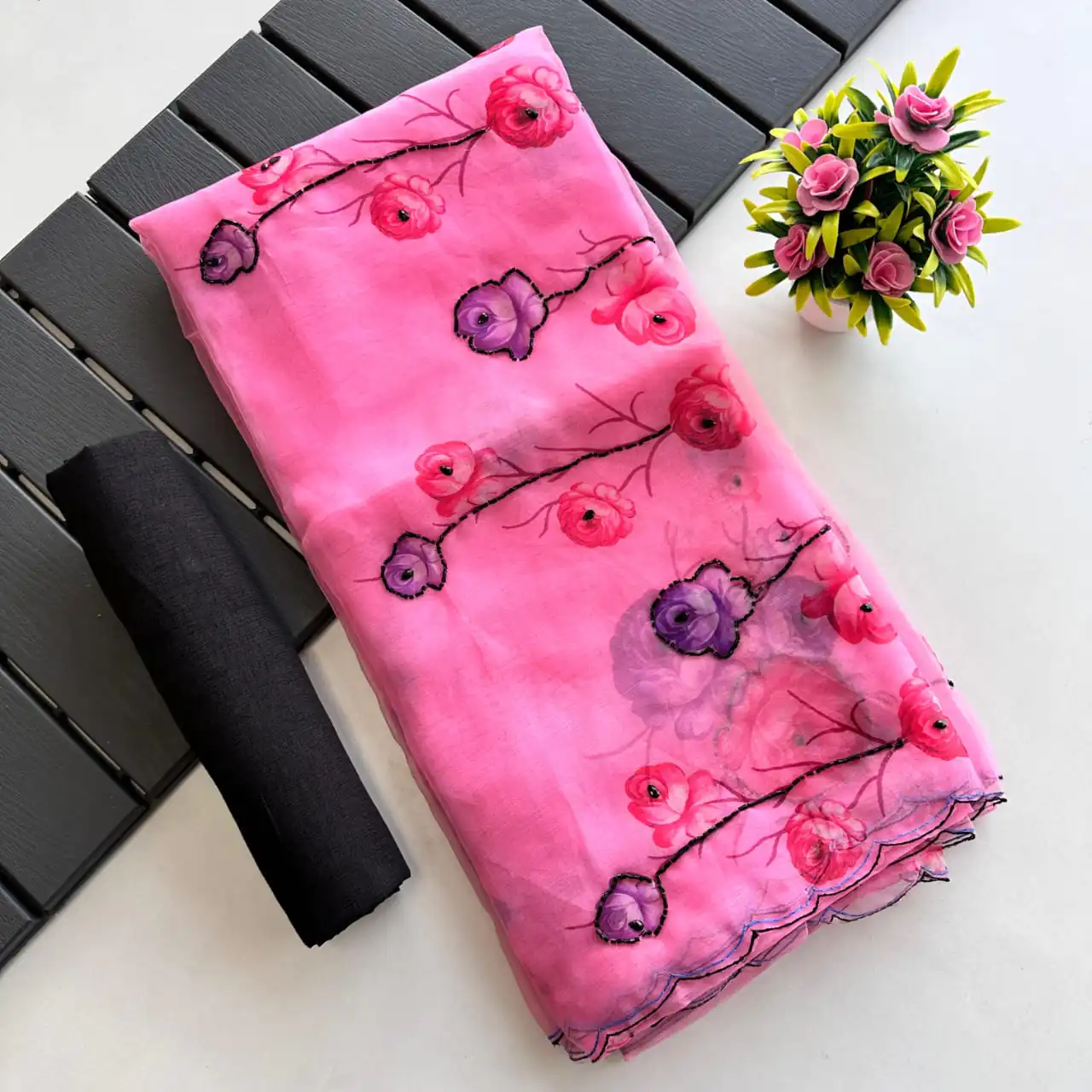 SF Fresh Pink Color Organza beautiful floral Digital Print SareeCasual, Wedding, Festive, Events Etc. Expected Delivery  4-6 Working Days @1799/- | Bollywood Sarees, Creative Sarees, Designer Sarees, Embroidered Sarees, Ethnic Saree, Modern Digital sarees, Party Wear Sarees, Sarees