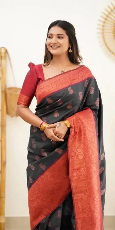 KP 4061 Grey Color Soft Lichi Silk Jacquard On All Over Saree Casual, Party Wear, Wedding, Events Etc. Expected Delivery 4-6 Working Days @1449/- | Bollywood Sarees, Creative Sarees, Designer Sarees, Embroidered Sarees, Ethnic Saree, Modern Digital sarees, Party Wear Sarees, Sarees