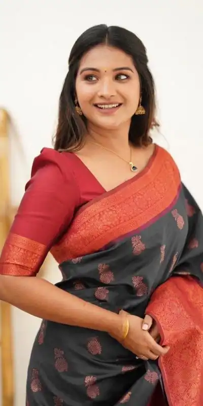 KP 4061 Grey Color Soft Lichi Silk Jacquard On All Over Saree Casual, Party Wear, Wedding, Events Etc. Expected Delivery 4-6 Working Days @1449/- | Bollywood Sarees, Creative Sarees, Designer Sarees, Embroidered Sarees, Ethnic Saree, Modern Digital sarees, Party Wear Sarees, Sarees