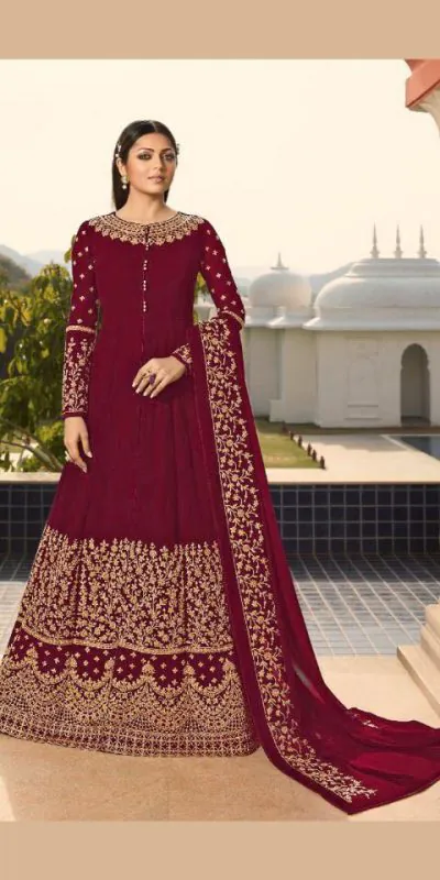 LT NITYA 3803 Maroon Color Georgette With Cording Work Sharara Suit Wedding, Festive, Party Events Etc. Expected Delivery 4-6 Working Days @1949/- | Jump Suits, Casual Suits, Creative suits, Designer Suits, Palazzo Suits, Party Wear Suits, Patiala Suits, Salwar suit, Straight Suits
