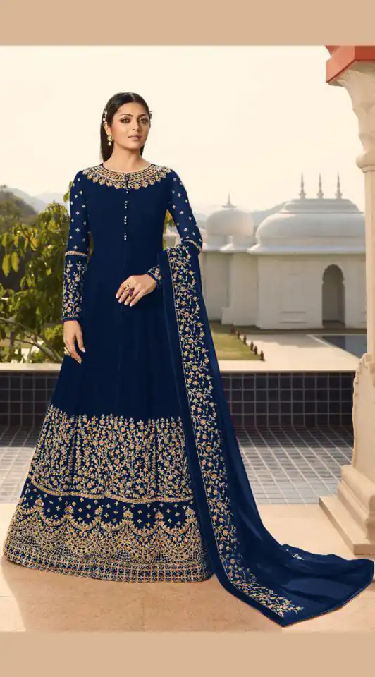 LT NITYA 3803 Navy Blue Color Georgette With Cording Work Sharara Suit Wedding, Festive, Party Events Etc. Expected Delivery 4-6 Working Days @1949/- | Jump Suits, Casual Suits, Creative suits, Designer Suits, Palazzo Suits, Party Wear Suits, Patiala Suits, Salwar suit, Straight Suits