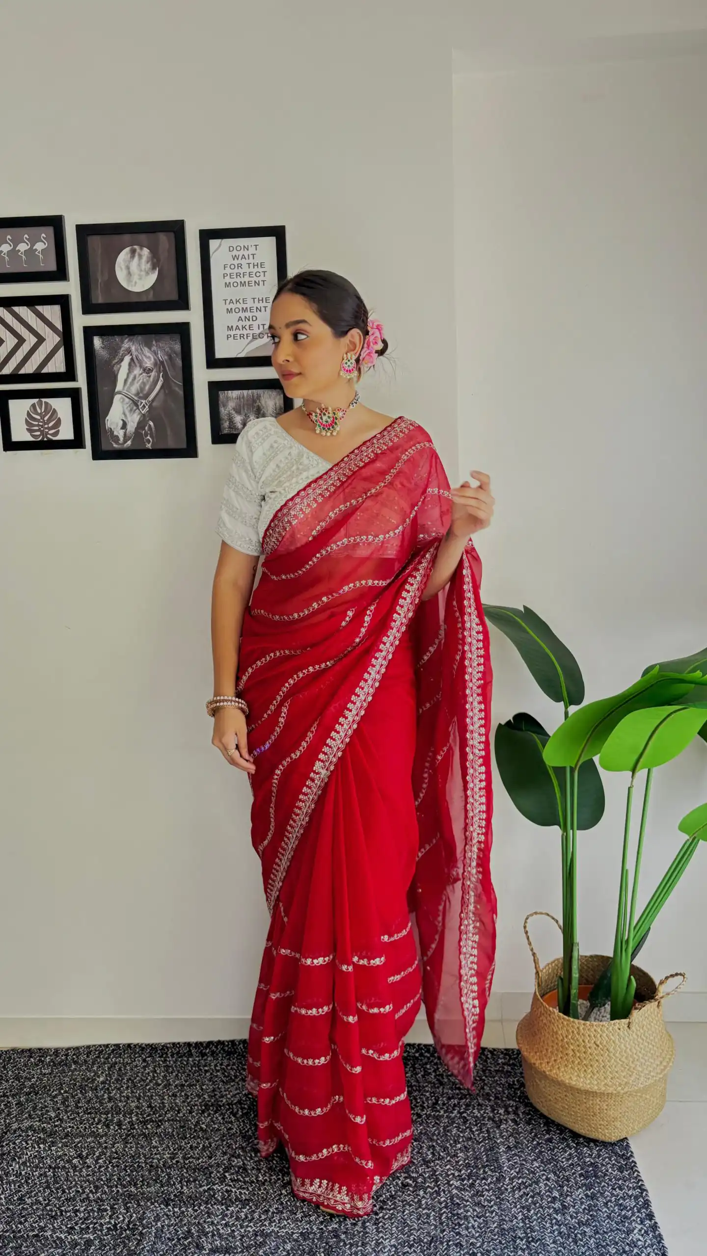 AC BROWNIE Red Color Soft Organza Zari With Sequence Saree Blouse :Heavy Velvet   Casual, Wedding, Festive, Events Expected Delivery 4-6 Working Days @1999 | Bollywood Sarees, Creative Sarees, Designer Sarees, Embroidered Sarees, Ethnic Saree, Modern Digital sarees, Party Wear Sarees, Sarees