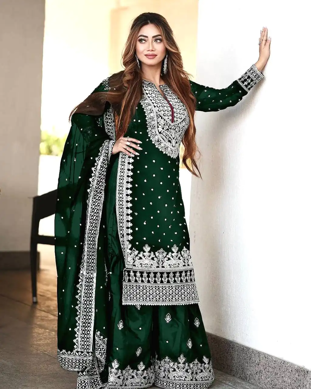SSR 449 Stone Green Color Georgette Embroidery Sequence Salwar Suit Wedding, Party, Festive, Events Expected Delivery 4-6 Working Days @ 2049/- Only | Casual Suits, Creative suits, Designer Suits, Party Wear Suits, Salwar suit, Straight Suits