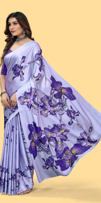 Veechis 108 Violet Color Heavy Devsena Soft Silk Beautiful Digital Printed Saree Casual, Party Festive, Events. Expected Delivery 4-6 Working Days @1599 | Bollywood Sarees, Creative Sarees, Designer Sarees, Embroidered Sarees, Modern Digital sarees, Party Wear Sarees, Sarees