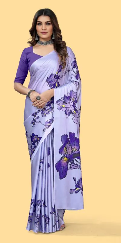 Veechis 108 Violet Color Heavy Devsena Soft Silk Beautiful Digital Printed Saree Casual, Party Festive, Events. Expected Delivery 4-6 Working Days @1599 | Bollywood Sarees, Creative Sarees, Designer Sarees, Embroidered Sarees, Modern Digital sarees, Party Wear Sarees, Sarees