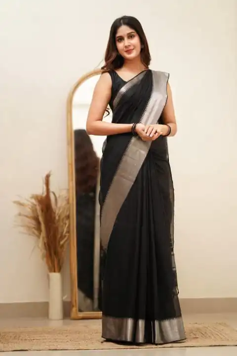 DDF Silver Black 3 Color Banarasi Soft Silk Ordinary Design Saree Casual, Party Wear, Events, Festivals Wear Etc. Expected Delivery 4-6 Working Days 1399/- | Bollywood Sarees, Creative Sarees, Designer Sarees, Embroidered Sarees, Ethnic Saree, Modern Digital sarees, Party Wear Sarees, Sarees