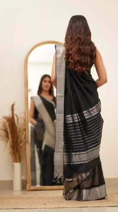 DDF Silver Black 3 Color Banarasi Soft Silk Ordinary Design Saree Casual, Party Wear, Events, Festivals Wear Etc. Expected Delivery 4-6 Working Days 1399/- | Bollywood Sarees, Creative Sarees, Designer Sarees, Embroidered Sarees, Ethnic Saree, Modern Digital sarees, Party Wear Sarees, Sarees