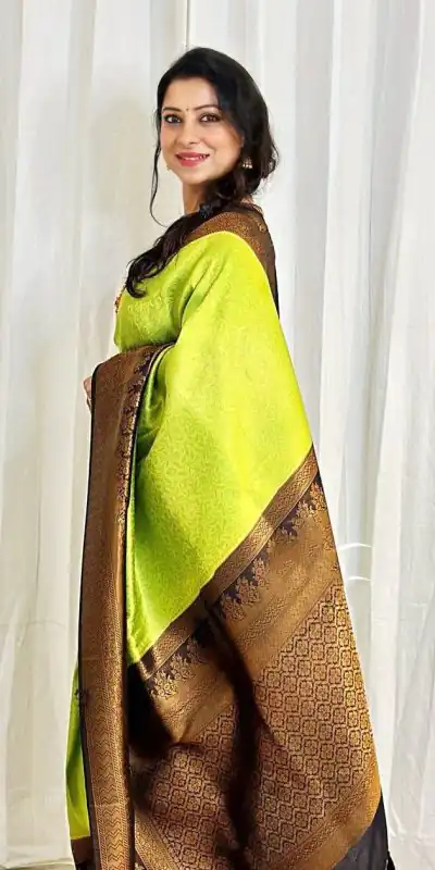 DDF 116 Parrot Green Color Soft Lichi Silk Ordinary Design Rich Pallu Saree Casual, Party Wear, , Festivals Etc. Expected Delivery 4-6 Working Days 1499 | Bollywood Sarees, Creative Sarees, Designer Sarees, Embroidered Sarees, Ethnic Saree, Modern Digital sarees, Party Wear Sarees, Sarees