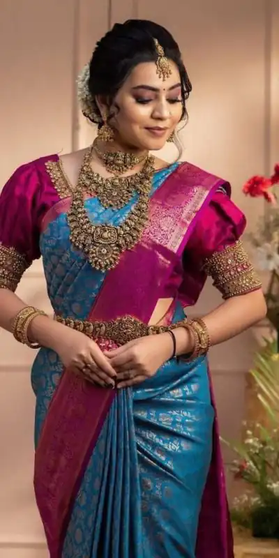 KP 4081 Blue Color Soft Lichi Silk Cloth Beautiful Rich Pallu Saree Casual, Party Wear, Wedding, Events Etc.   Expected Delivery 4-6 Working Days @ 1449/- | Embroidered Sarees, Bollywood Sarees, Creative Sarees, Designer Sarees, Ethnic Saree, Modern Digital sarees, Party Wear Sarees, Sarees