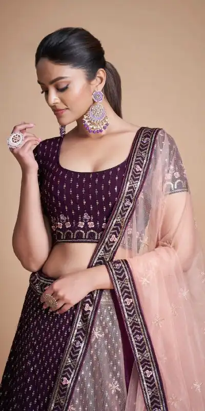 RC 247 Coffee Color Heavy Georgette Embroidery Sequins Lehenga Choli Casual, Party Wedding, Festive, Events Etc. Delivery 4-6 Working Days 4999/- | Bollywood Lehenga, Creative Lehenga, Designer Lehenga, Embroidered Lehenga, Lehenga, Party Wear Lehenga