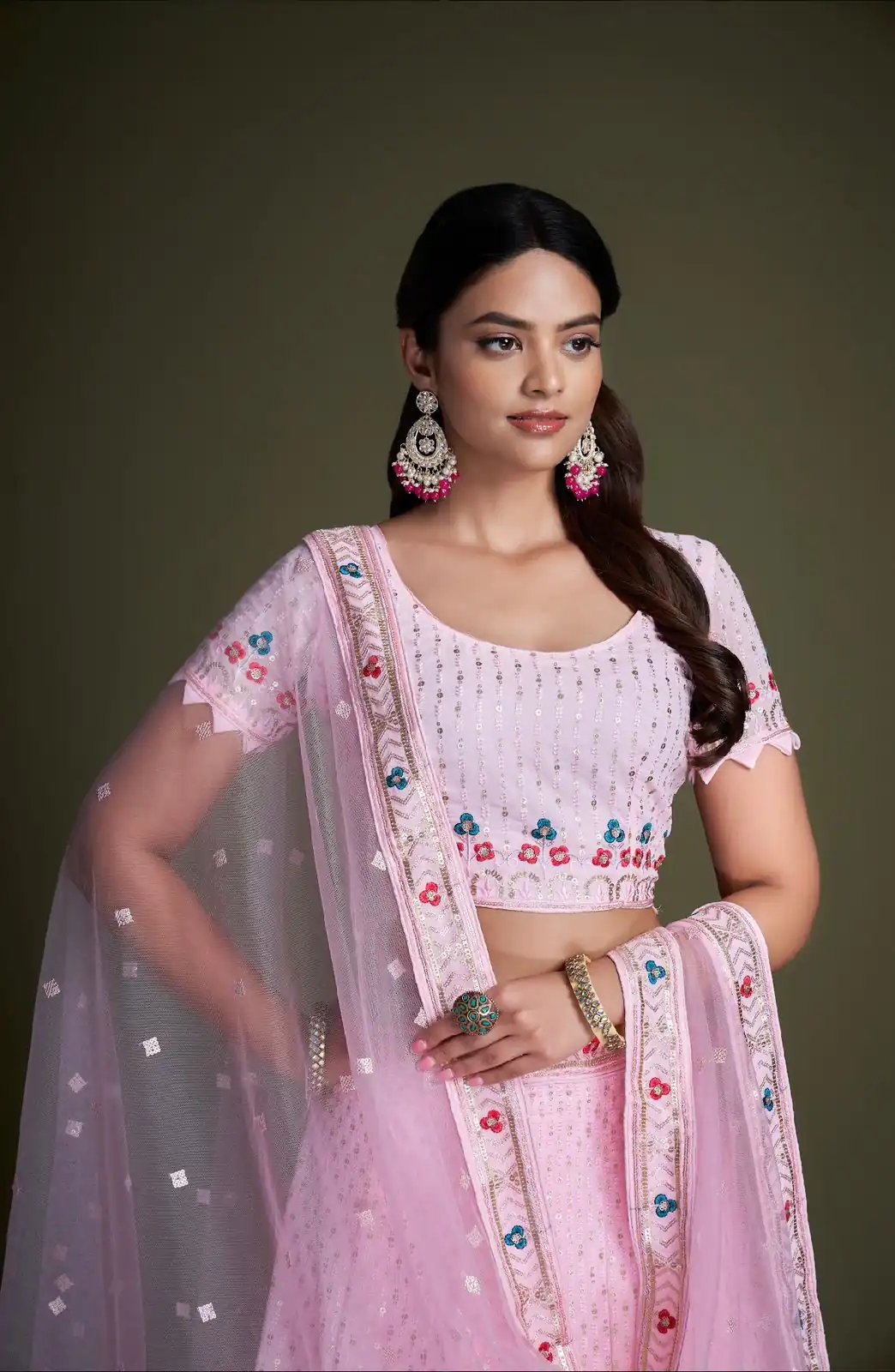 RC 247 Pink Color Heavy Georgette Embroidery Sequins Lehenga Choli Casual, Party Wedding, Festive, Events Etc. Delivery 4-6 Working Days 4999/- | Bollywood Lehenga, Creative Lehenga, Designer Lehenga, Embroidered Lehenga, Lehenga, Party Wear Lehenga
