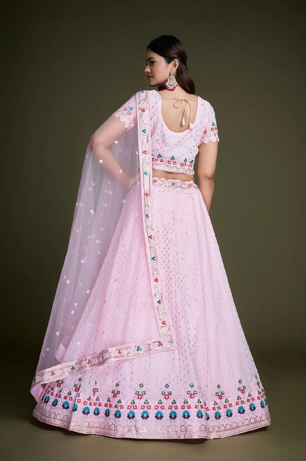 RC 247 Pink Color Heavy Georgette Embroidery Sequins Lehenga Choli Casual, Party Wedding, Festive, Events Etc. Delivery 4-6 Working Days 4999/- | Bollywood Lehenga, Creative Lehenga, Designer Lehenga, Embroidered Lehenga, Lehenga, Party Wear Lehenga