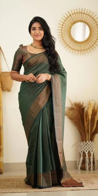 KP 4068 Green Color Soft Lichi Silk Cloth Rich Pallu All Over Saree Events Casual, Wedding, Festive, Events Etc. Expected Delivery 4-6 Working Days @1349/- | Bollywood Sarees, Creative Sarees, Designer Sarees, Embroidered Sarees, Ethnic Saree, Modern Digital sarees, Party Wear Sarees, Sarees